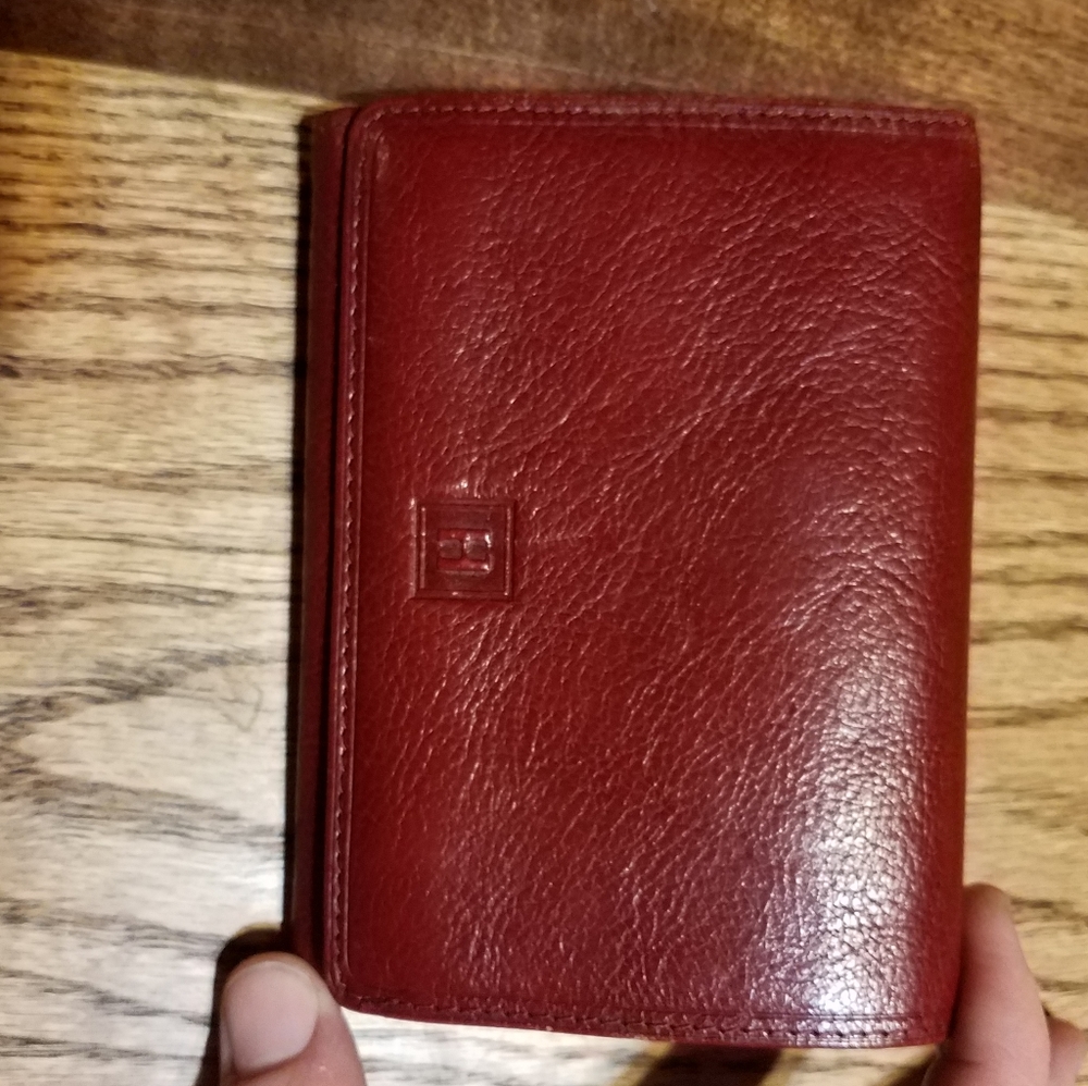 Hexagona Red Vintage Leather Wallet